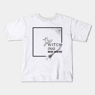 Witching hour begins Kids T-Shirt